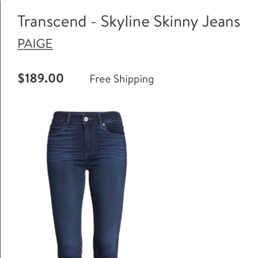 Skyline skinny transcend denim PAIGE